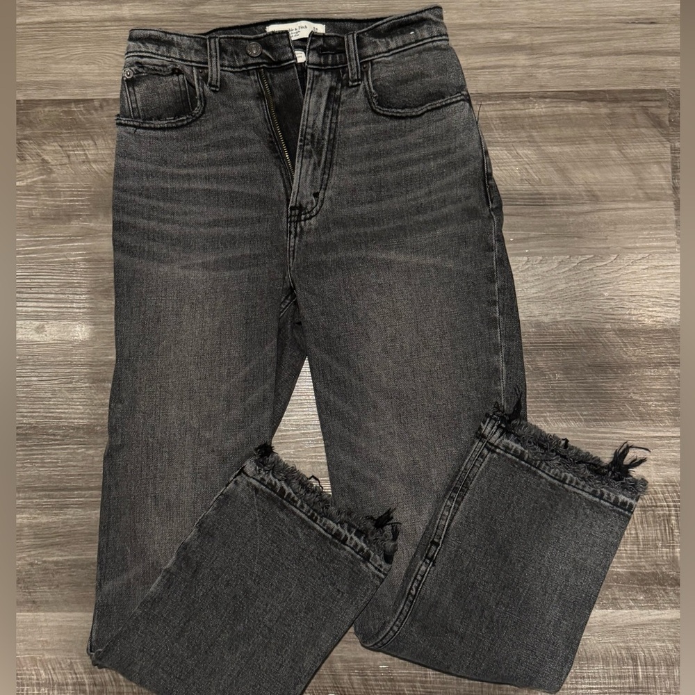 Abercrombie Curve Love Denim - Ankle Straight Ultra High Rise